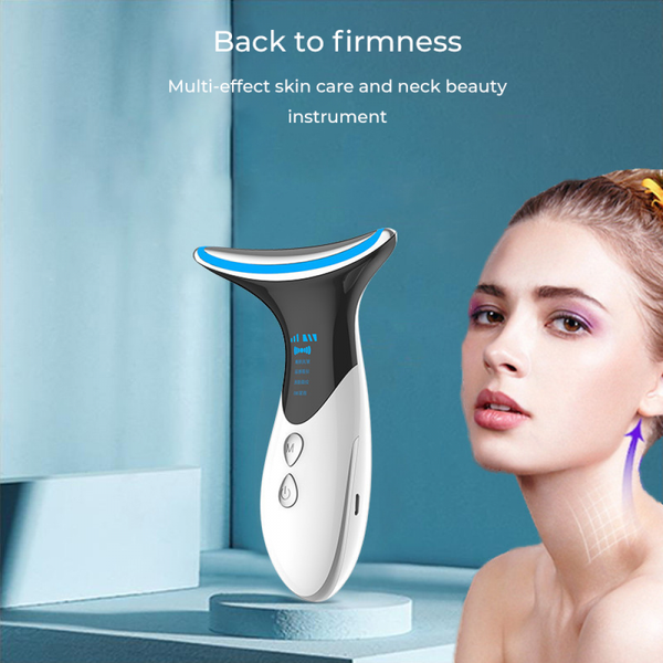 Neck Anti Wrinkle Face Lifting Beauty Device LED Photon Therapy Skin Care EMS Tighten Massager Reduce Double Chin WrinkleRemoval