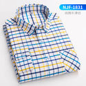 100% Oxford Cotton Longsleeve Shirt for Men buttons Plaid Shirt Striped pocket Mens Shirts 8XL Large Sizes Streetwear camisas