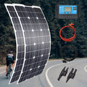 100w 200w 300w 400w Flexible Solar Panel High Efficiency 23% PWM Controller for RV/Boat/Car/Home 12V/24V Battery Charger