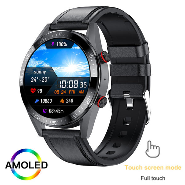 454*454 AMOLED screen smart watch Always display the time bluetooth call local music smartwatch for men Android TWS earphones