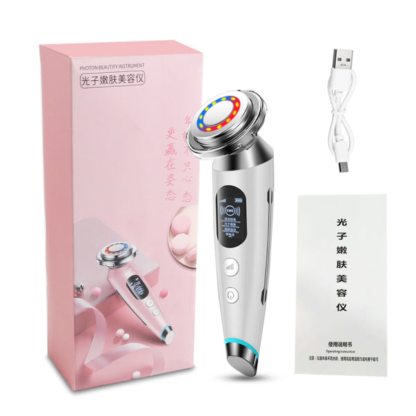 Skin Rejuvenation Face Lifting Wrinkle Removal Face Massager FR Mesotherapy Electroporation Radio Frequency LED Photon Skin Care