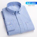 100% Oxford Cotton Longsleeve Shirt for Men buttons Plaid Shirt Striped pocket Mens Shirts 8XL Large Sizes Streetwear camisas