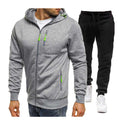 Spring Autumn 2020 Men's Sweat Suit Set Tracksuit Men Outfit Full Sleeve Tops with Hood Outdoor Sport Wear Men's Hooded Suit