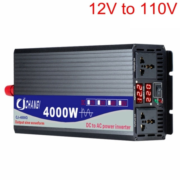 Solar Panel 5000W 12V 24V to 110V 60Hz Pure Sine Wave Inverter Solar Energy Power Generator Systems Kit Complete Accessories LCD