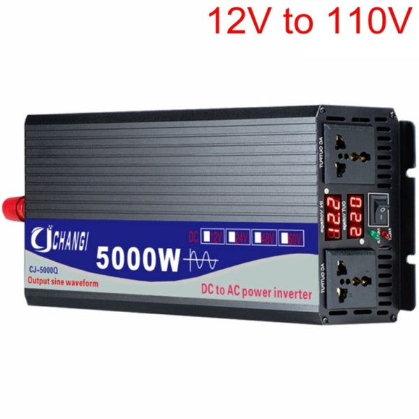 Solar Panel 5000W 12V 24V to 110V 60Hz Pure Sine Wave Inverter Solar Energy Power Generator Systems Kit Complete Accessories LCD