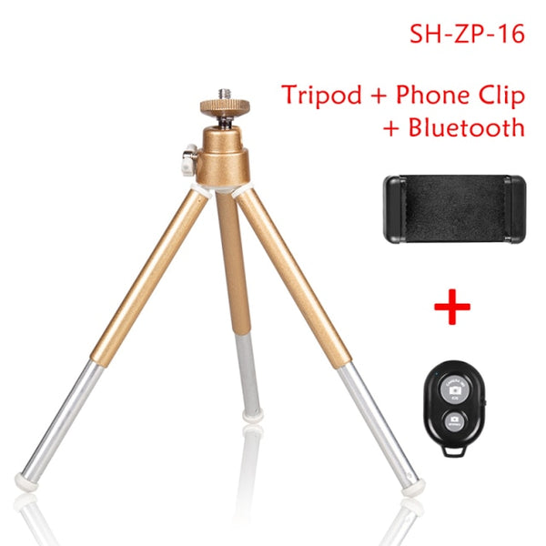 Tripod For Phone Bluetooth Remote Mini Tripod Portable Stand Holder For Mobile Bluetooth Don't Include Battery