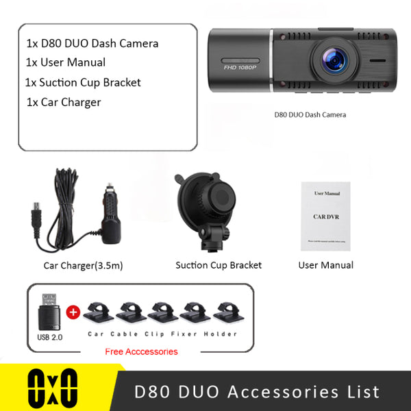 Dual Camera Car Dash Cam Car Dvr Registrator Full HD 1080P Video Recorder Front and Inside Cabin Camera for Uber Taxi Drivers