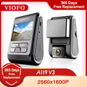 VIOFO A119 V3 2K 60fps Car Dash Cam Super Night Vision Quad HD 2560 * 1600P Car DVR with Parking Mode G-sensor optional GPS