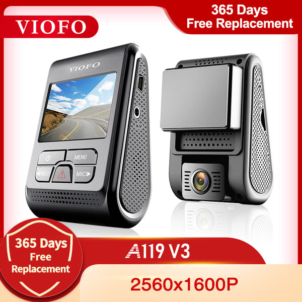 VIOFO A119 V3 2K 60fps Car Dash Cam Super Night Vision Quad HD 2560 * 1600P Car DVR with Parking Mode G-sensor optional GPS