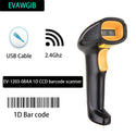 EVAWGIB EV-WJ08 Wireless 1D Barcode scanner EV-B208 Bluetooth 2D Barcode scanner QR Bar Code Reader PDF417 for IOS Android IPAD