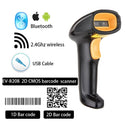 EVAWGIB EV-WJ08 Wireless 1D Barcode scanner EV-B208 Bluetooth 2D Barcode scanner QR Bar Code Reader PDF417 for IOS Android IPAD