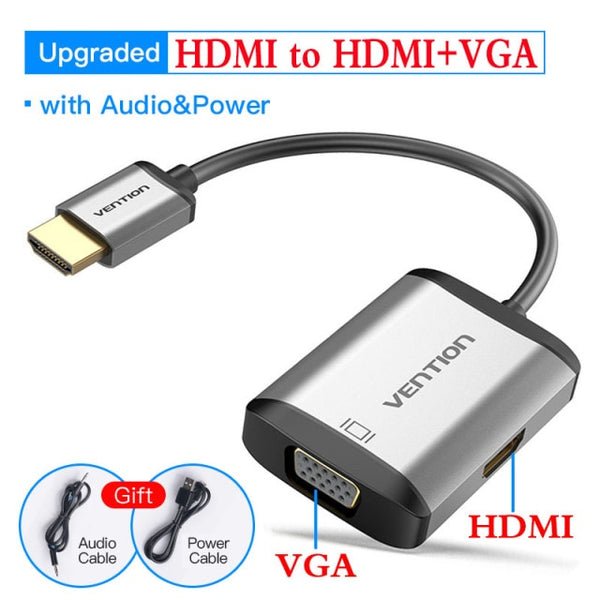 Vention HDMI to VGA adapter Digital to Analog Video Audio Converter Cable 1080p for Xbox 360 PS3 PS4 PC Laptop TV Box Projector