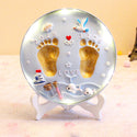 Baby footprint Babies hand foot Imprint Kit Casting Toys print Baby handprint Newborn souvenir Air Drying Soft Clay Babys gift