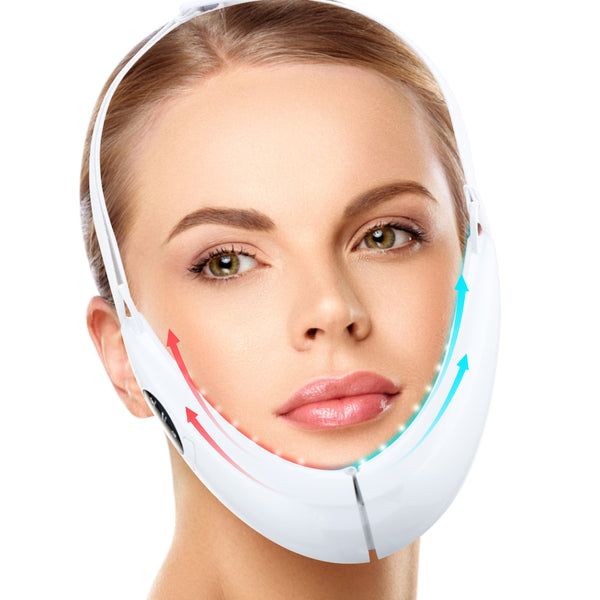 Double Chin V Line EMS Facial Lifting Device LED Photon Therapy Face Slimming Vibration Massager Lift Belt Cellulite Jaw Device