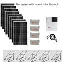 Solar Panel Kit Complete With Battery Mount 5KW 220v 120V Pure Sure Wave MPPT Hybrid Inverter Home Solar System Off Grid Heater