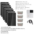 Solar Panel Kit Complete With Battery Mount 5KW 220v 120V Pure Sure Wave MPPT Hybrid Inverter Home Solar System Off Grid Heater