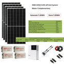 Solar Panel Kit Complete For Home With Battery lifepo4 10000 w 5000 w 220v 110v Pure Sine Wave Inverter MPPT Controller Villa