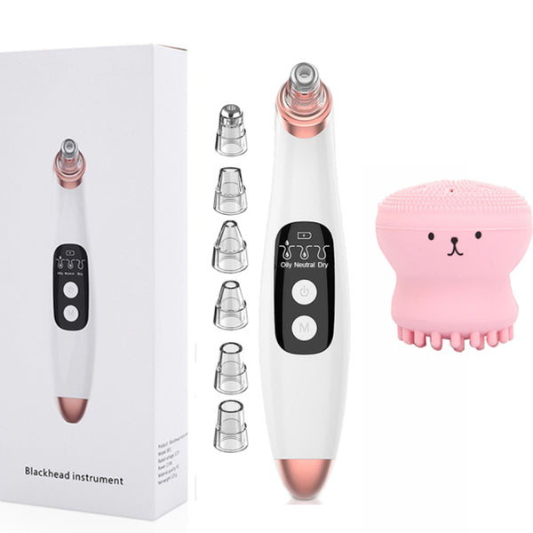 Ultrasonic Skin Scrubber Facial Cleansing Machine Blackhead Remover Vacuum Pore Cleaner Pimple Removal Nano Facial Sprayer