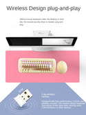MOFii 2.4G Wireless Keyboard+Optical Mouse Set Mixed Candy Color Roud Keycap Keyboard and Mouse Comb for Laptop Notebook PC Girl