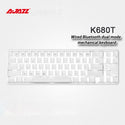 K680T Wireless Dual Mode Mechanical Keyboard 68-Key White Backlit Anti-ghosting Ergonomic Gaming Keyboard for PC Laptop