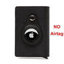 New Airtag Wallet Genuine Leather Bank Card Holder With Apple Airtags Tracker Case Anti-lost Protection Airtag Wallet Cover