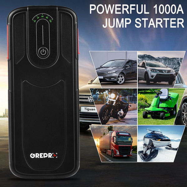 Free Ship 18000mAh Car Jump Starter Power Bank Car Buster Vehicle Emergency Battery Auto Booster Battery Powerful with LED Light