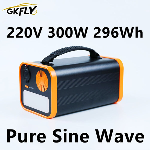 GKFLY 220V 296Wh capacity 300W Portable Energy Storage Power Supply Charger Battery Power Station With Emergency Jump Starter