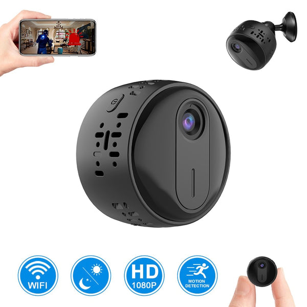 wholesale Mini indoor 1080P small button battery Power  Audio pick up function without speaker 2.0MP surveillance battery camera