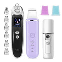 Ultrasonic Skin Scrubber Facial Cleansing Machine Blackhead Remover Vacuum Pore Cleaner Pimple Removal Nano Facial Sprayer