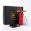 0.4mm Nozzle Single Action Airbrush with Compressor Kit Air-Brush Paint Spray Gun for Cake Tattoos Make-up Nail Tools Set