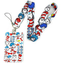 Dr Seuss Hat Cat Neck Strap Keychain Lanyard For Keys ID Card Badge Holder Keycord Keyring Webbing Ribbon Mobile Phone Hang Rope