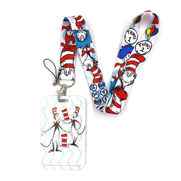 Dr seuss Christmas Cats Credit Card ID Holder Bag Student Women Travel Bank Bus Business Card Cover Badge Accessories Gifts