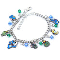 Anime Cosplay Bracelet Dr Seuss Metal Novelty Charm Bracelet Adjustable Bracelet with Crystal Beads for Christmas Gift