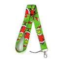 100pcs Dr seuss Christmas cat Neck Strap Lanyard keychain Mobile Phone Strap ID Badge Holder Rope Key Chain Keyrings Accessory