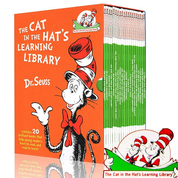 NEW 20 Books/Set Dr Seuss Cat In The Hats Learning Library English Story Books for Children Coloring Book Aprendendo Brinquedos