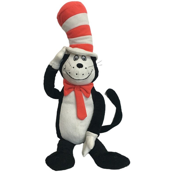 New Fashion Anime Dr.Seuss Classic Cat in The Hat Plush Toy Kawaii Cat Soft Stuffed Doll Children's Christmas Gifts 50cm