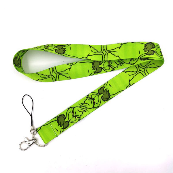 20pcs Dr seuss Christmas Cats Green Art Key Chain webbings ribbons Neck Strap for Phone Keys ID Card Cartoon Lanyards