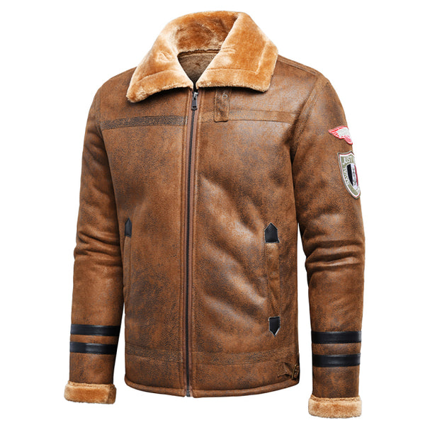 Men 2022 Spring Thick Warm Fleece Leather Jacket Coat Men Autumn Outwear Casual Military Bomber Motor Biker Leather Jackets Men