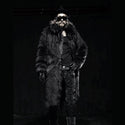 Fashion Man Faux Fur Coat Men's Winter Faux Fur Jacket Black Gown White Long Windbreaker Thick Warm