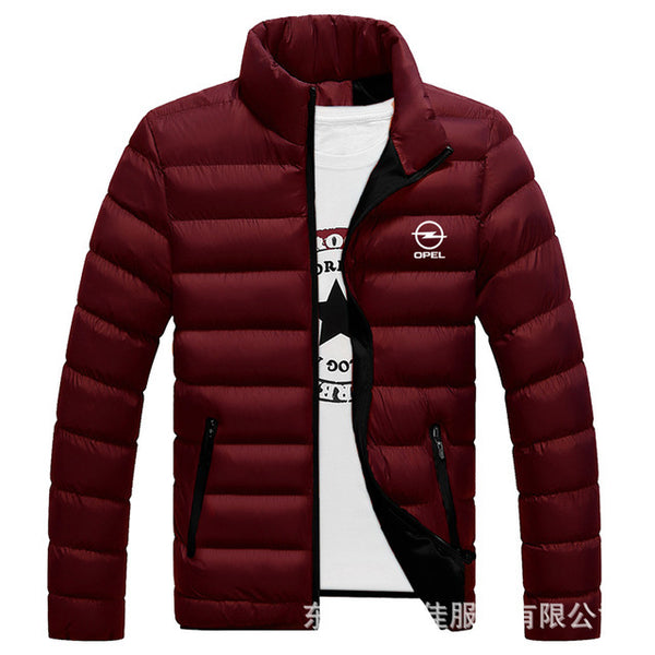 NEW For Opel Jacket Mens Quality Thermal Thick Coat Snow Red Black Parka Male Warm Outwear Fashion - White Duck Down Jacket