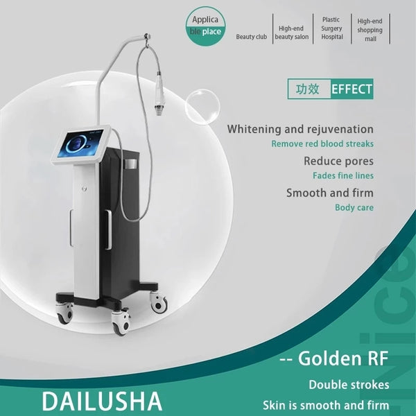 Gold RF Face Lift Rejuvenation Fractional RF Face Lifter Portable Micro Needle RF Fraction MNRF