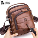 Genuine leather Messenger Bag Tablets  Shoulder Bag Handbag Vintage Crossbody Bags Male Briefcase Leather Bags smalle