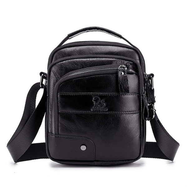 Genuine leather Messenger Bag Tablets  Shoulder Bag Handbag Vintage Crossbody Bags Male Briefcase Leather Bags smalle