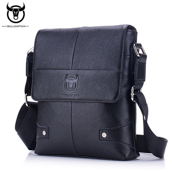 BULL CAPTAIN  Men brand  briefcase Bag Genuine Leather Man Crossbody Shoulder Bag Small Business Bags Messenger Leather Bags