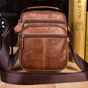 Men's Leather Shoulder Bag Crossbody Retro PU Waist Bag for Men Small Messenger Business Briefcase Luxury Brand Belt Bag K084