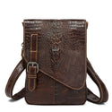 Alligator Genuine Cow Leather Messenger Bags Flap Casual Men Handbags Famous Brand Small Male Shoulder Crossbody Bags Crocodile