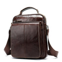 Men's Shoulder Bags Cow Leather Small Flap Men's Messenger Bags Male Business Single Handbag Waterproof Solid Designer Briefcase