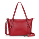 Womens Genuine Leather Laptop Tote Office Shoulder Handbag Vintage Briefcase 14 inch Computer Work Purse Wine Red