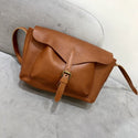 Classic And Practical Retro-styled Messenger Bag  Women 's Handmade Cow Leather Crossbody Bag Small Briefcase