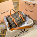 Cowhide+PVC Vintage Crossbody Messenger Cambridge Bag  Satchel Purse Handbag Briefcase for Women Large Satchel Shoulder Bag